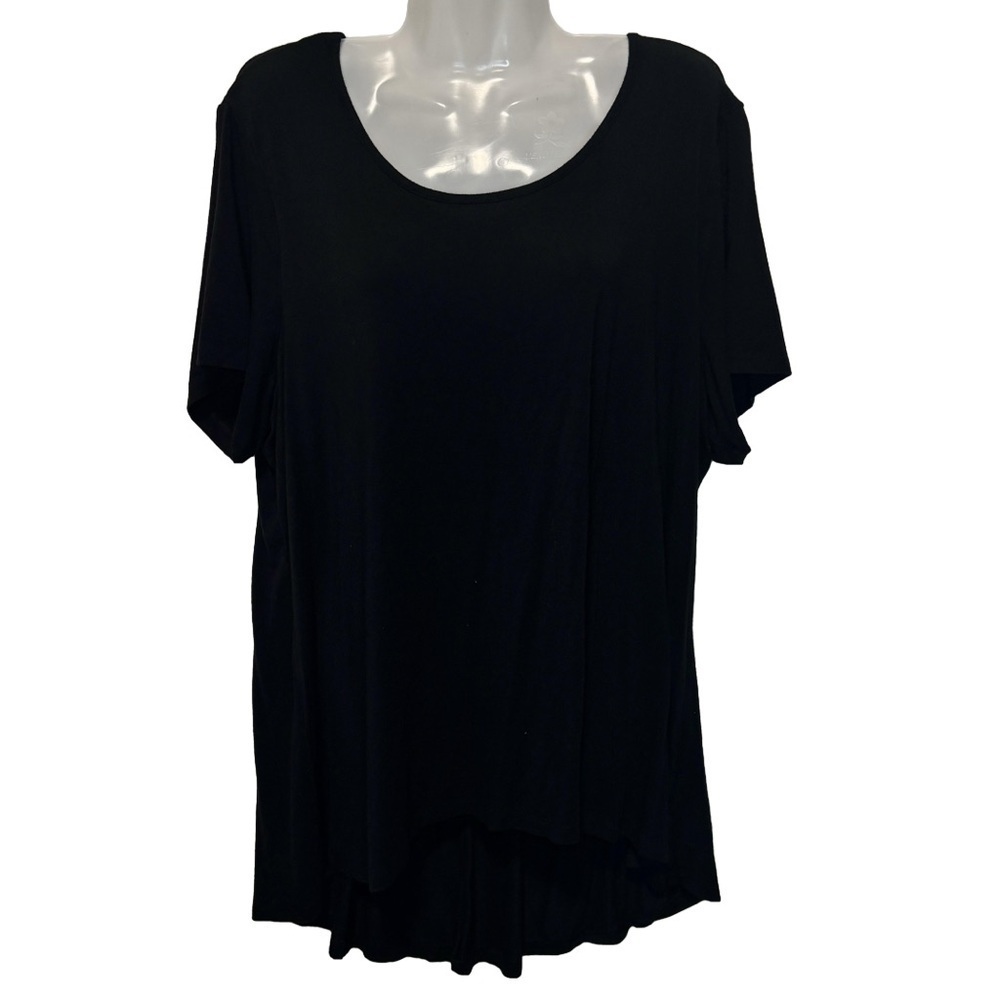 PHILOSOPHY Black Short Sleeve Tunic Top Ladies Size 2X